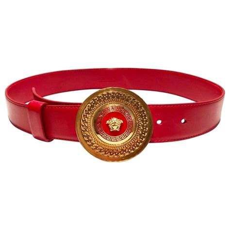 versace red medallion belt|versace vanitas belt.